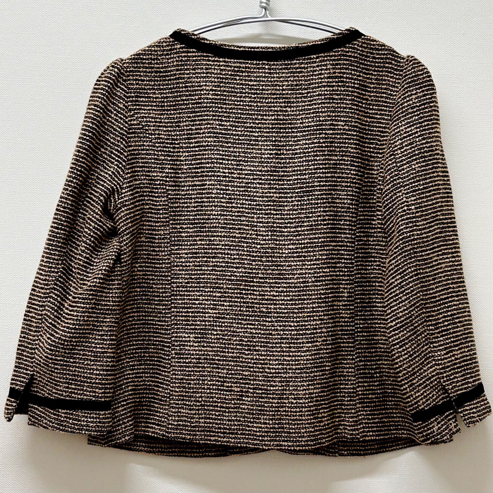 Rose Tiara ローズティアラ ツイード ノーカラージャケット サイズ42