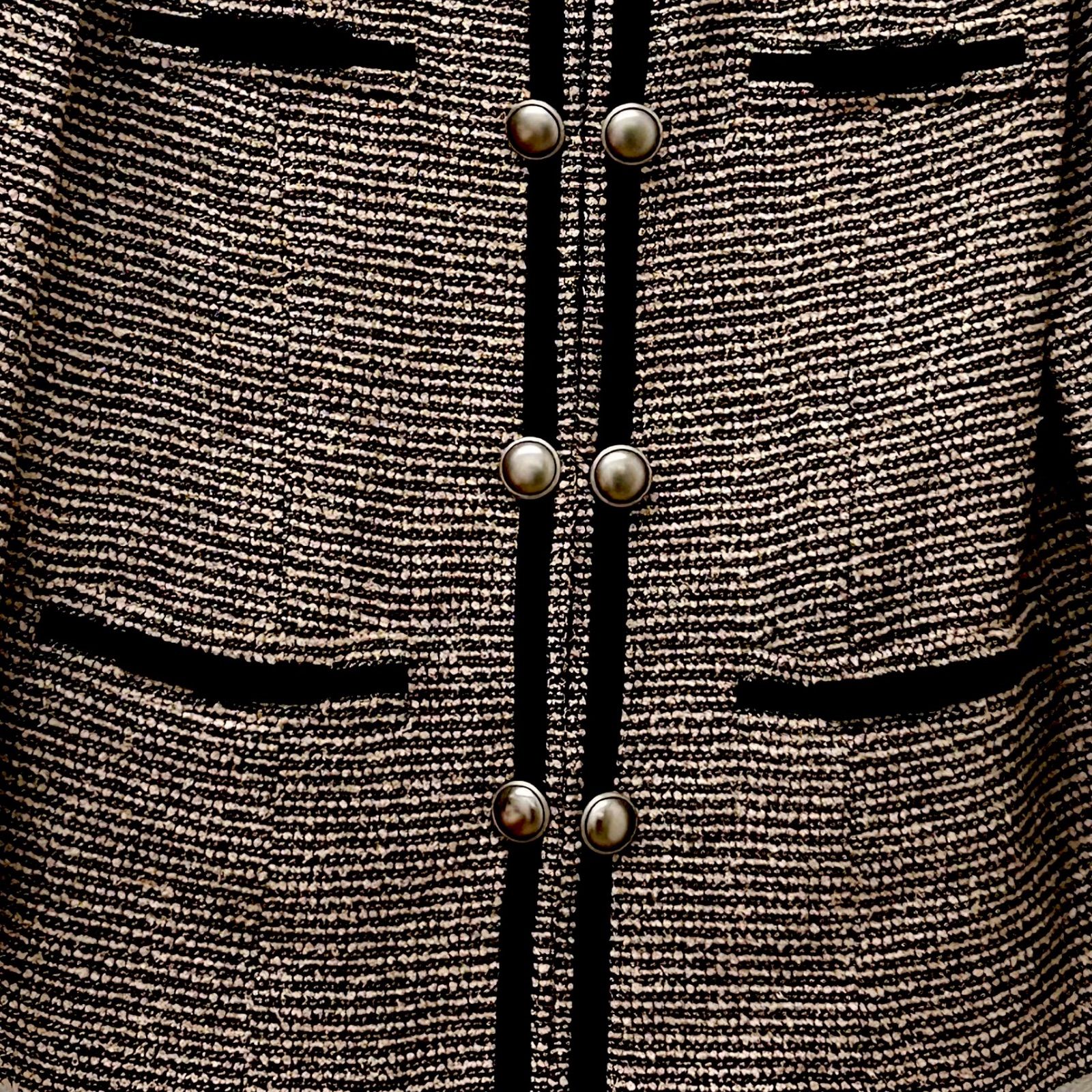 Rose Tiara ローズティアラ ツイード ノーカラージャケット サイズ42