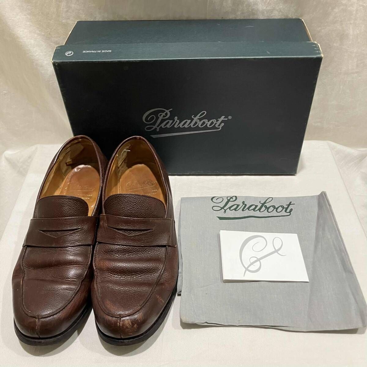 PARABOOT ローファー コインローファー size 26.0 ブラウン パラブーツ