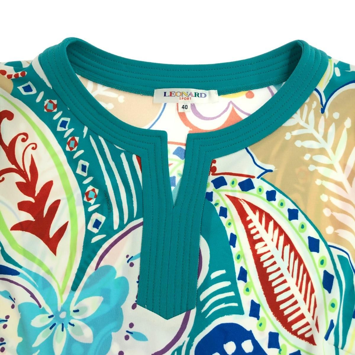 LEONARD SPORT レオナールスポーツ 長袖チュニック サイズ:40 総柄