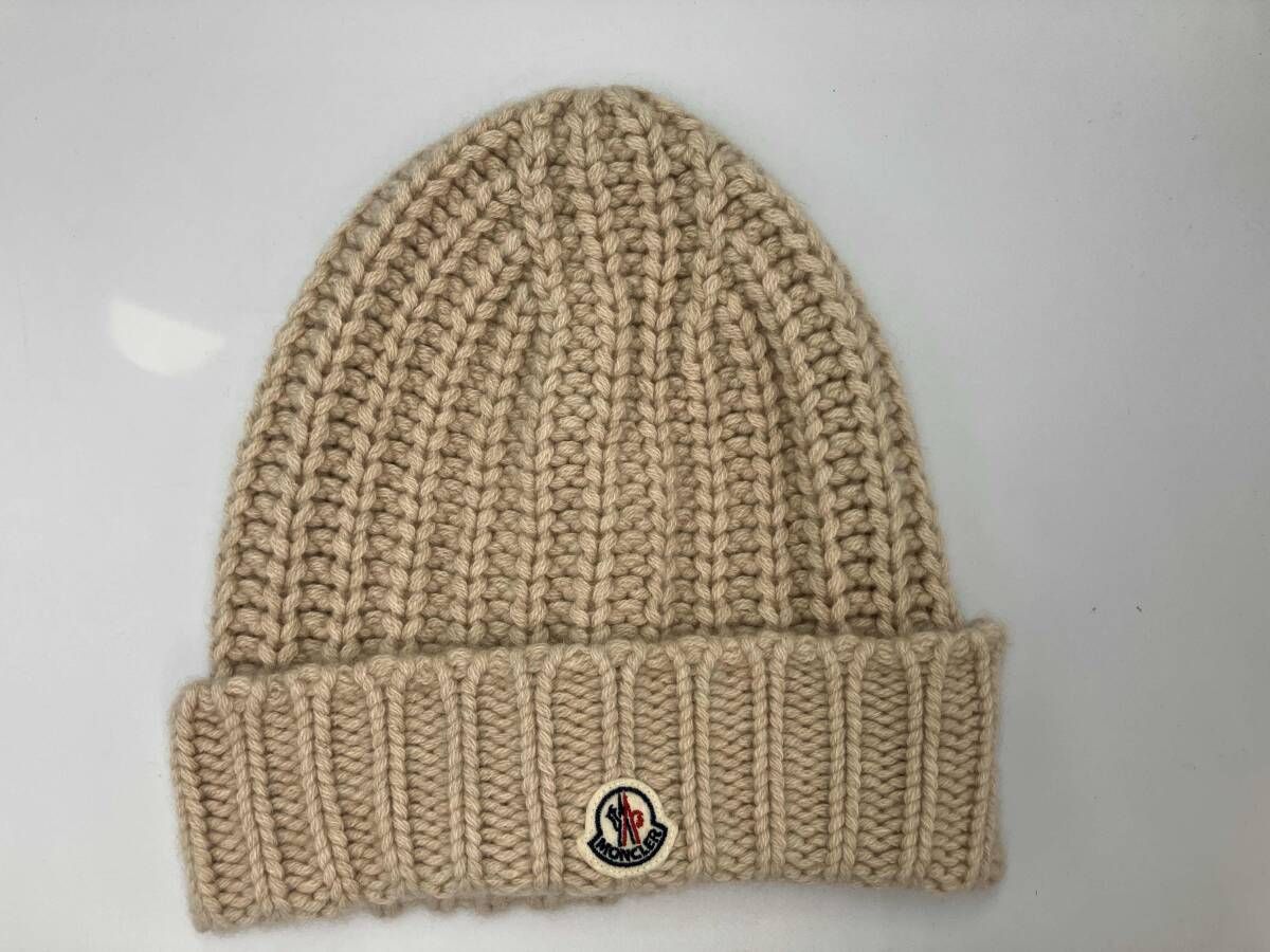 ベージュ MONCLER ニット帽 BERRETTO 卸売 TRICOT
