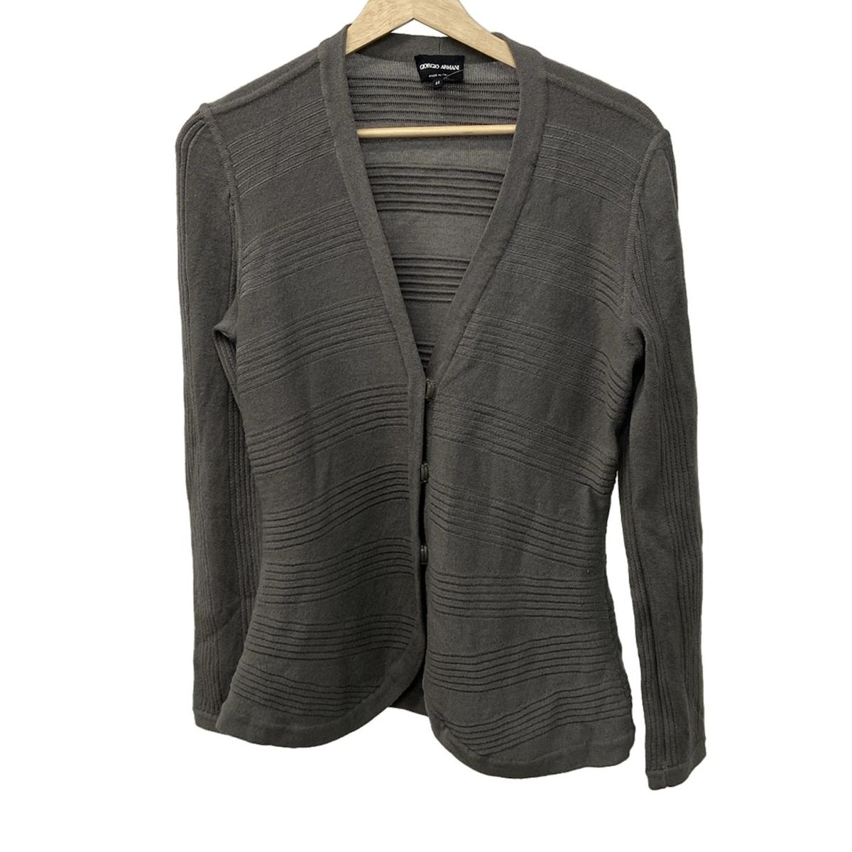 ジョルジオアルマーニ カーディガン グレー GIORGIOARMANI(ジョルジオアルマーニ) カーディガン サイズ44 L