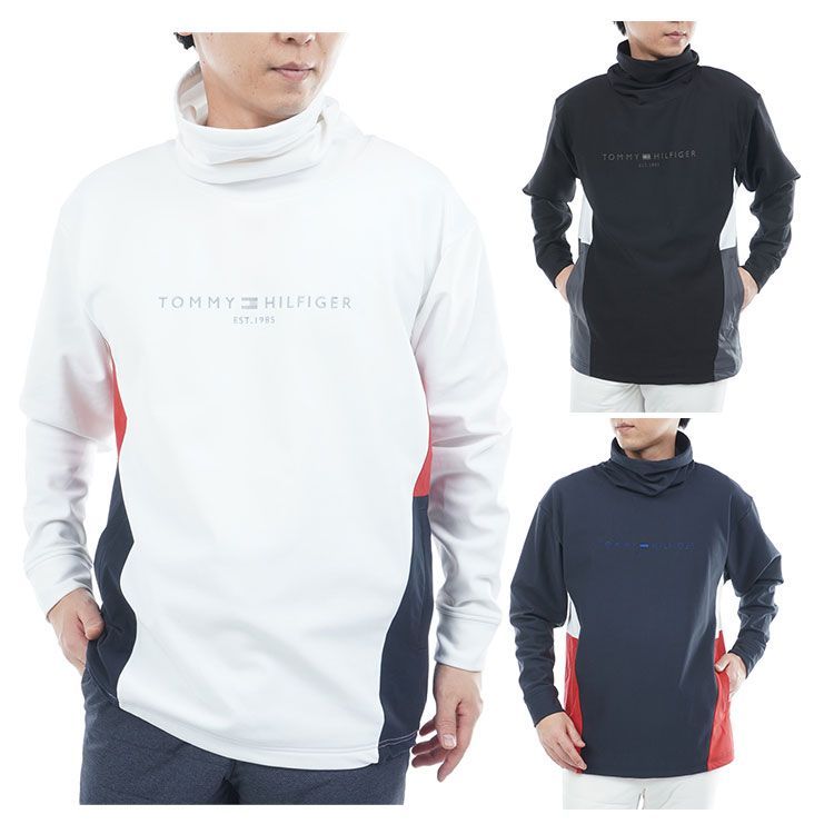 トミーヒルフィガー ゴルフ スウェット メンズ 長袖 ハイネック ニット