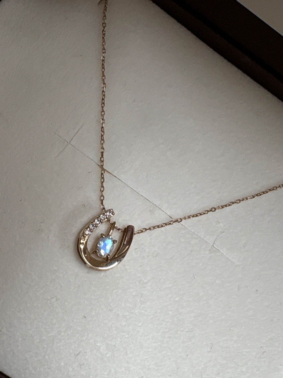 Milluflora ネックレス K10 ホワイトゴールド ダイヤモンド ネックレス 