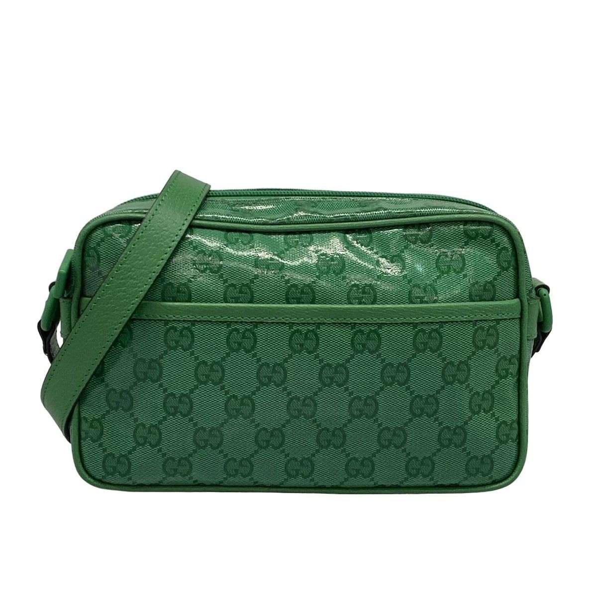 GUCCI ショルダーバッグ GUCCI(グッチ) ショルダーバッグ美品 クリスタルGG 760342 グリーン