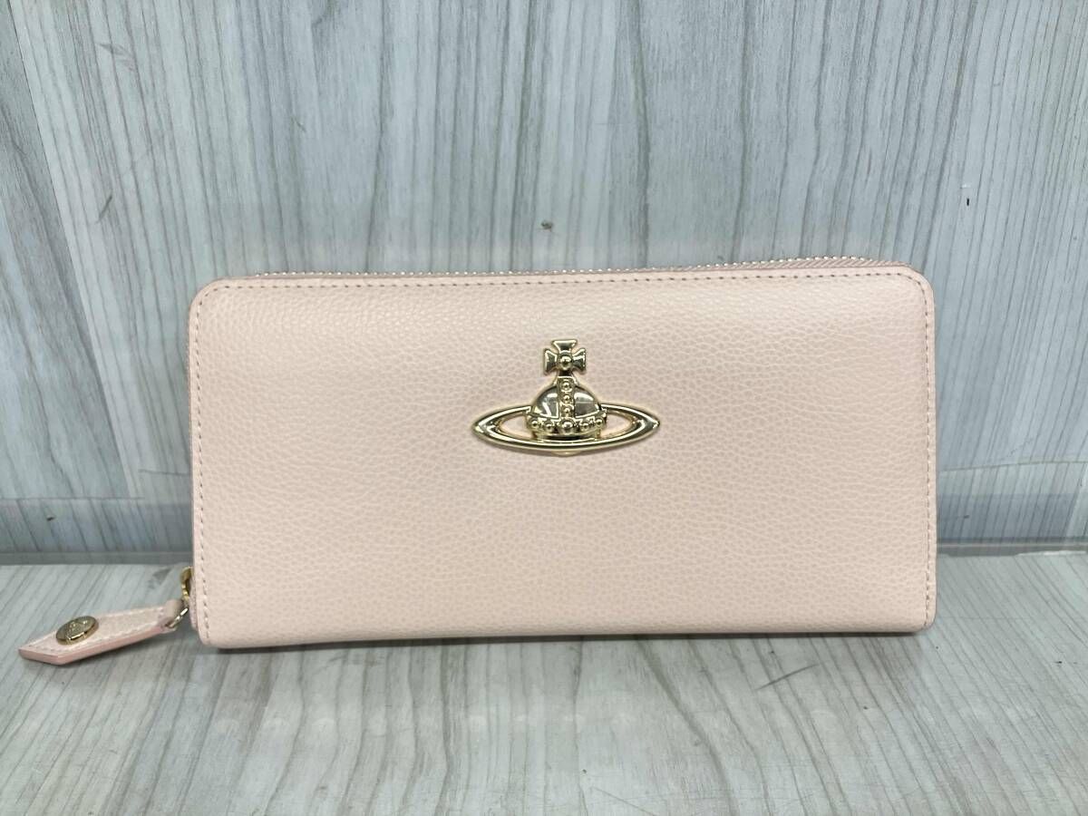 Vivienne Westwood ヴィヴィアンウエストウッド 長財布 ラウンドファスナー ロングウォレット ピンク 日本