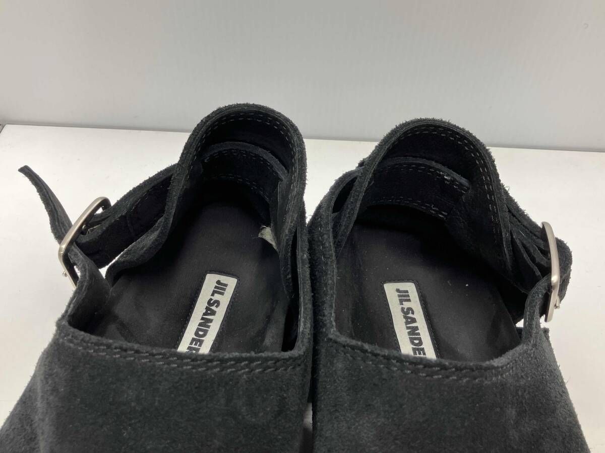 美品 【ジルサンダー JIL SANDER】 スエードレザー プレーントゥ 外 