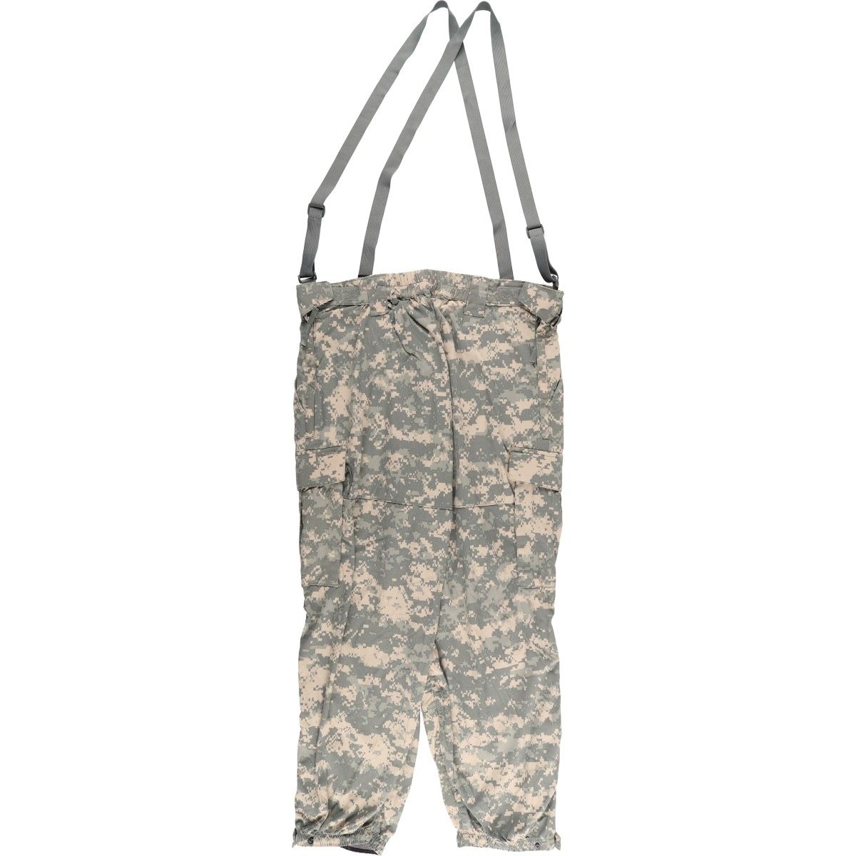 古着 ビッグサイズ 米軍実品 ECWCS GEN 3 LEVEL 5 迷彩柄 ACU デジタルカモ サスペンダー付き ソフトシェルパンツ L R eaa 602331