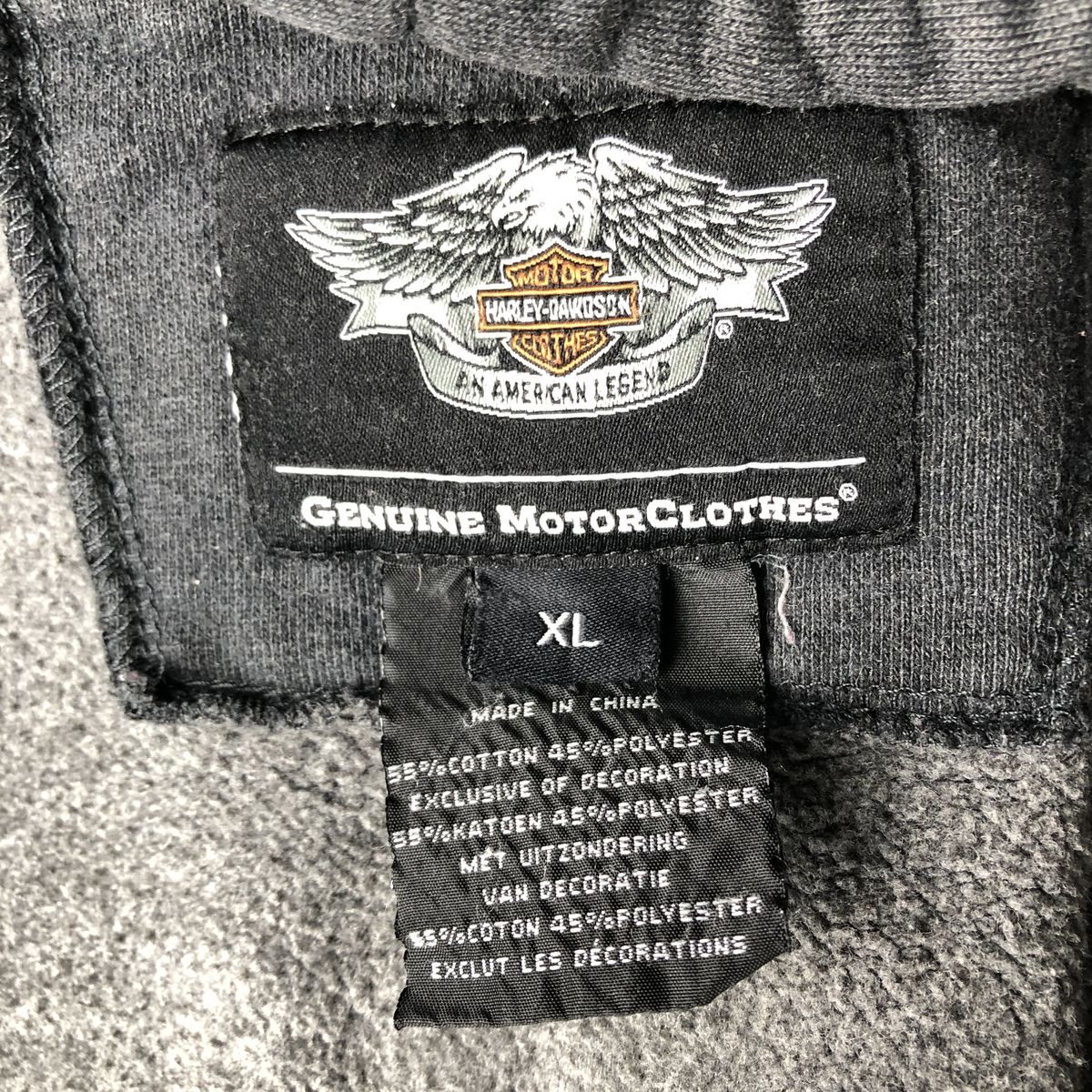古着 ハーレーダビッドソン Harley-Davidson ドクロ柄 スカル柄 バック