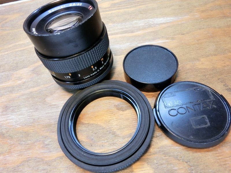 7734 良品 Contax Sonnar 85mm 2.8 AEG ゾナー 中望遠 オールドレンズ