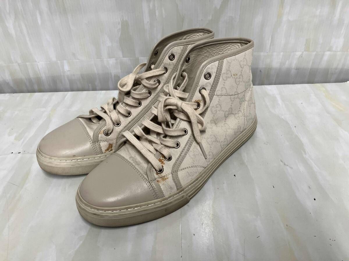 GUCCI グッチ GGキャンバス ハイカットスニーカー 426188 ベージュ