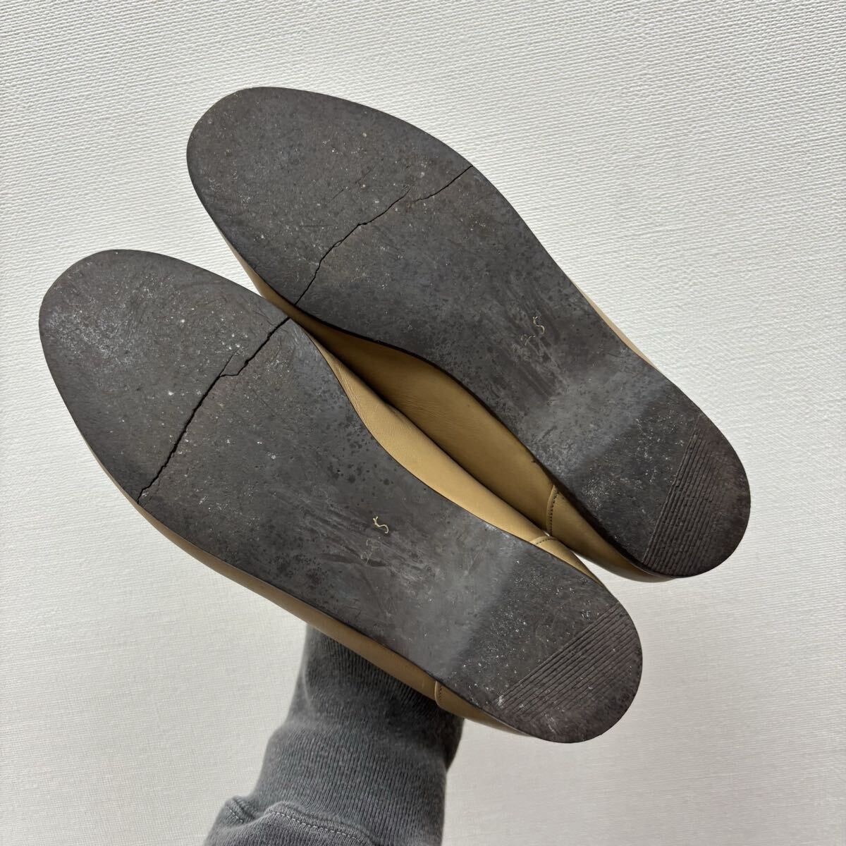 JURGEN LEHL ヨーガンレール レザー フラット シューズ 22.5cm 711