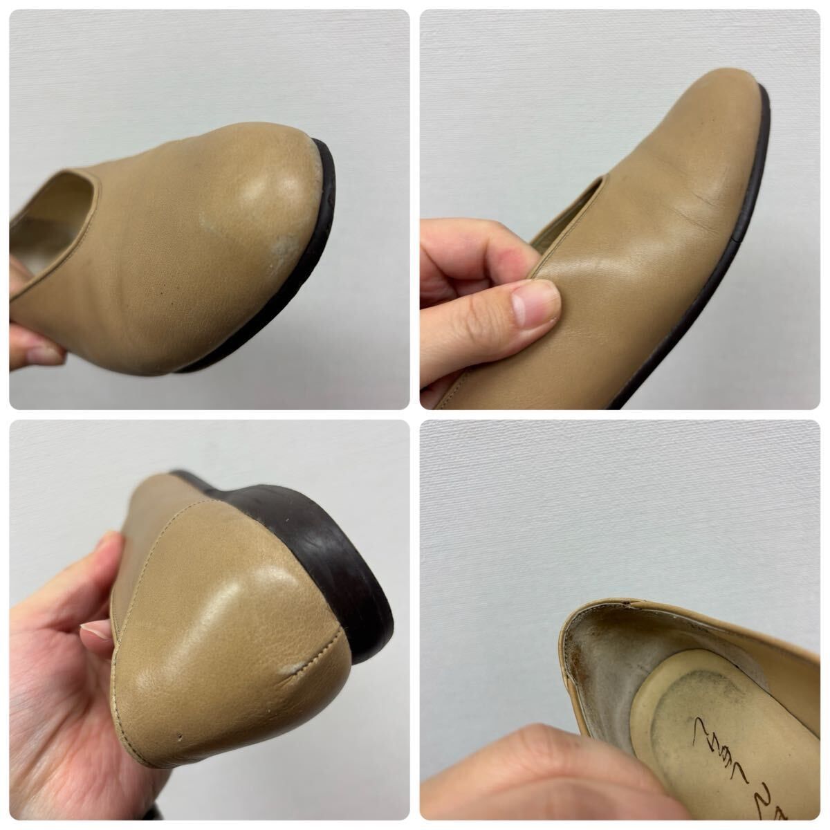 JURGEN LEHL ヨーガンレール レザー フラット シューズ 22.5cm 711