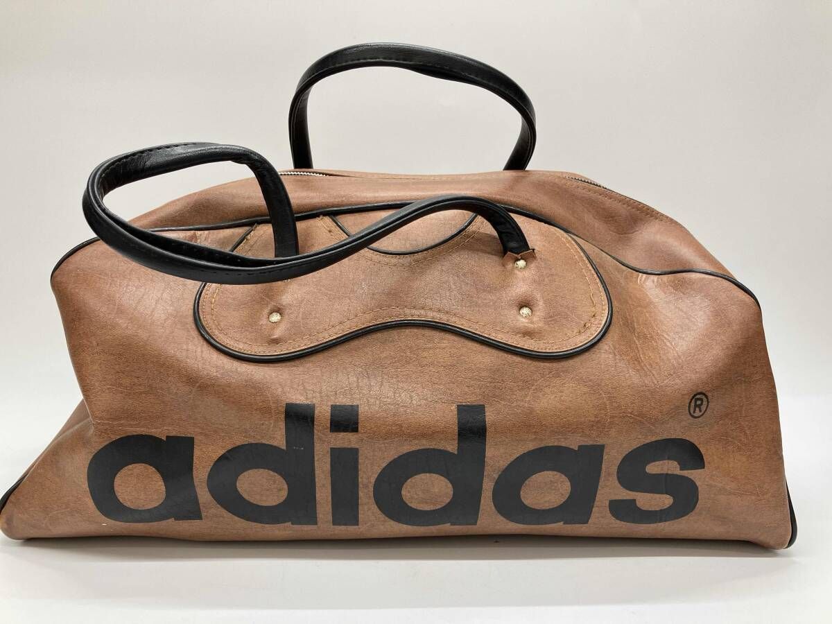 adidas アディダス ボストンバッグ ブラウン ヴィンテージ シミ