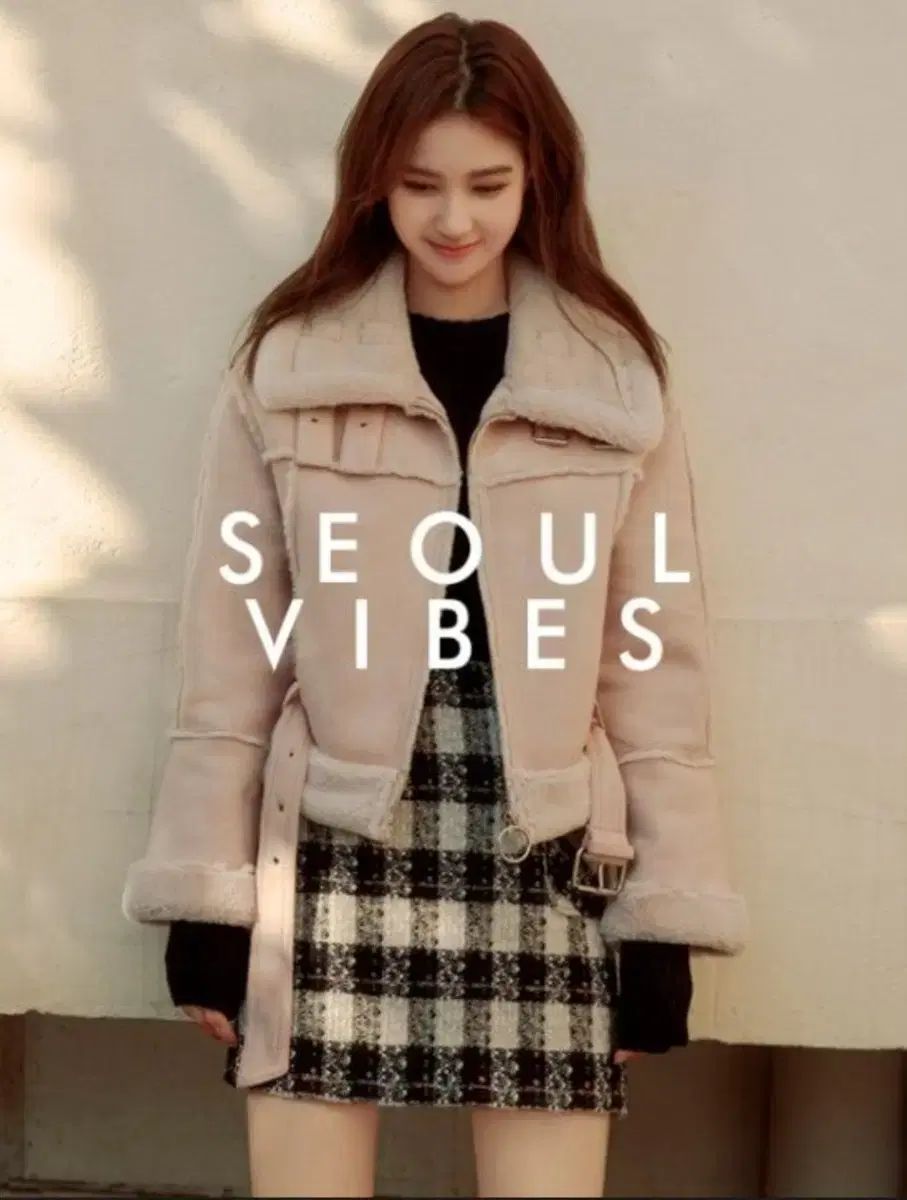 アトリエナイン ピンク ムートン ジャケット M