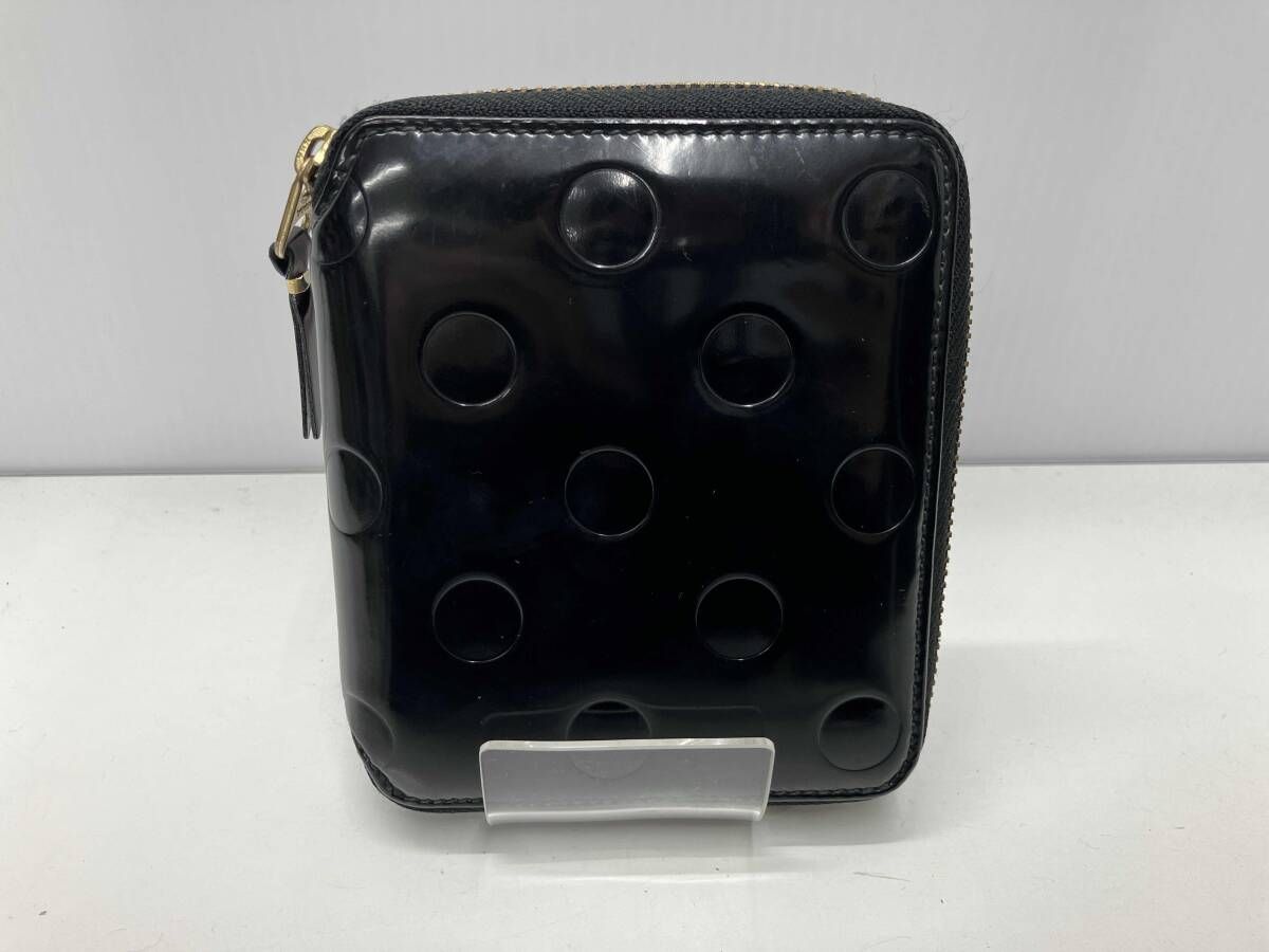 COMME des GARCONS コムデギャルソン 二つ折り財布 ドット ブラック