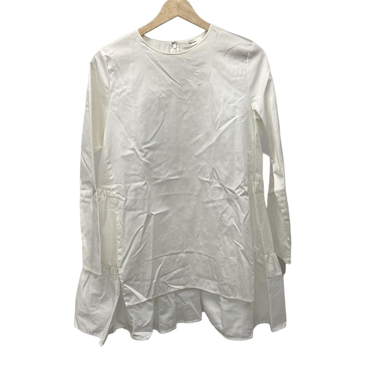 YOKO CHAN ヨーコ チャン チュニック サイズ38 M レディース - 白 クルーネック 長袖 フリル