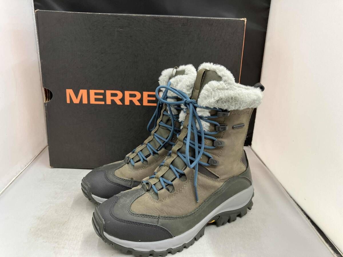MERRELL THERMO RHEA MID WP 23.5 cm ウィンターブーツ サーモ ミッド オリーブ メレル スノーシューズ J 18914