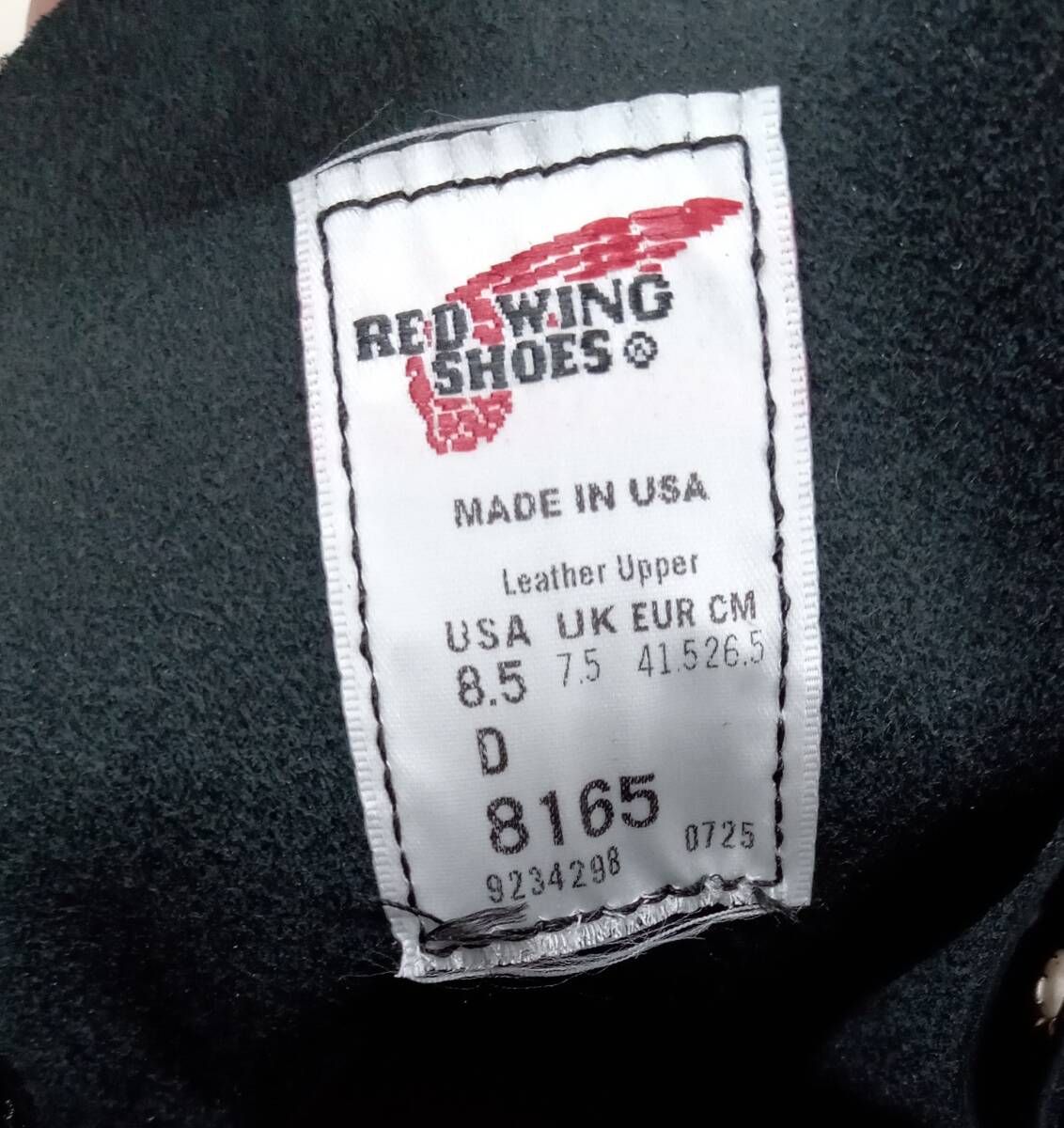  RED WING レッドウィング ブーツ 8165 アイリッシュセッター ブラック 26 5 cm その他 ブーツ 革靴