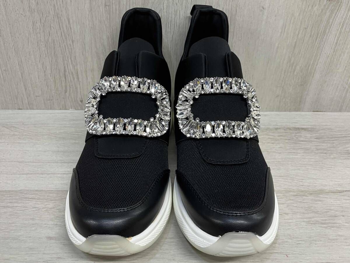 CELFORD ビジュー スニーカー セルフォード メッシュ ナイロン シューズ 靴 レディース ブラック 24.5 cm