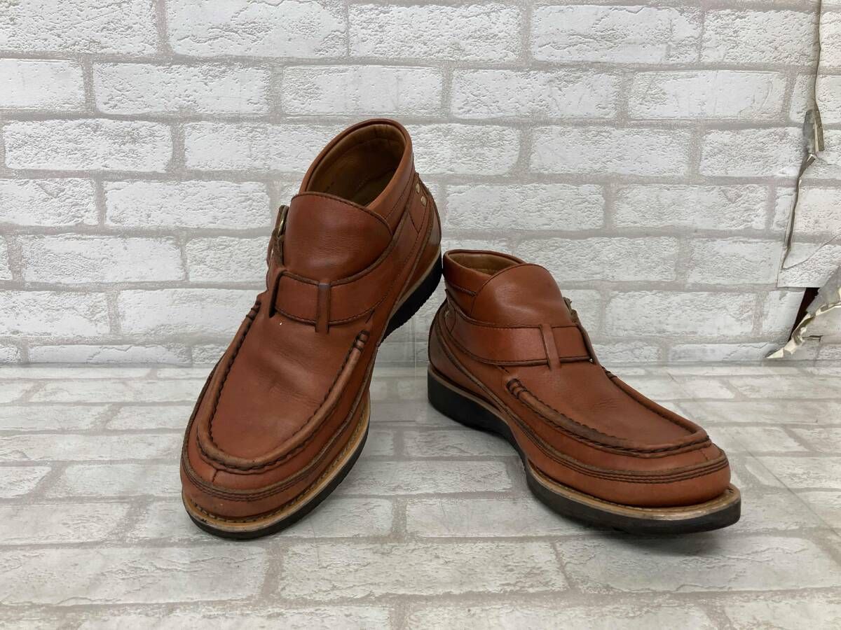 REGAL NC 4 F 59 GR ダブルリングブーツ リーガル ショートブーツ ブラウン メンズ size 26 cm レザー ベルト