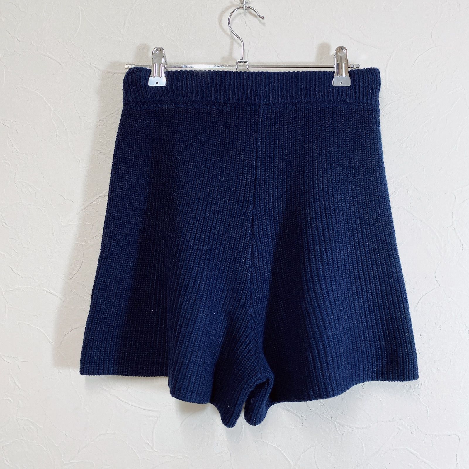 MOUSSY ニットショートパンツ MOUSSY マウジー ニットショートパンツ ネイビー ショートパンツ