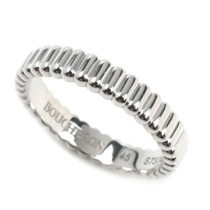 Boucheron ブシュロン K 18 WG ホワイトゴールド キャトル グログラン スモール リング 指輪 5号 45 2 9 g レディース