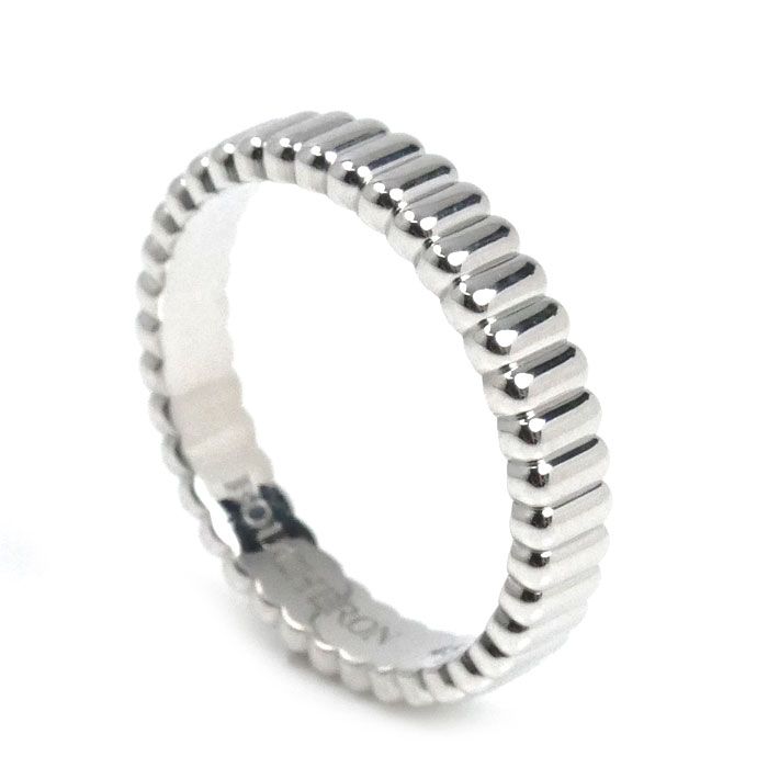 Boucheron ブシュロン K 18 WG ホワイトゴールド キャトル グログラン スモール リング 指輪 5号 45 2.9 g レディース