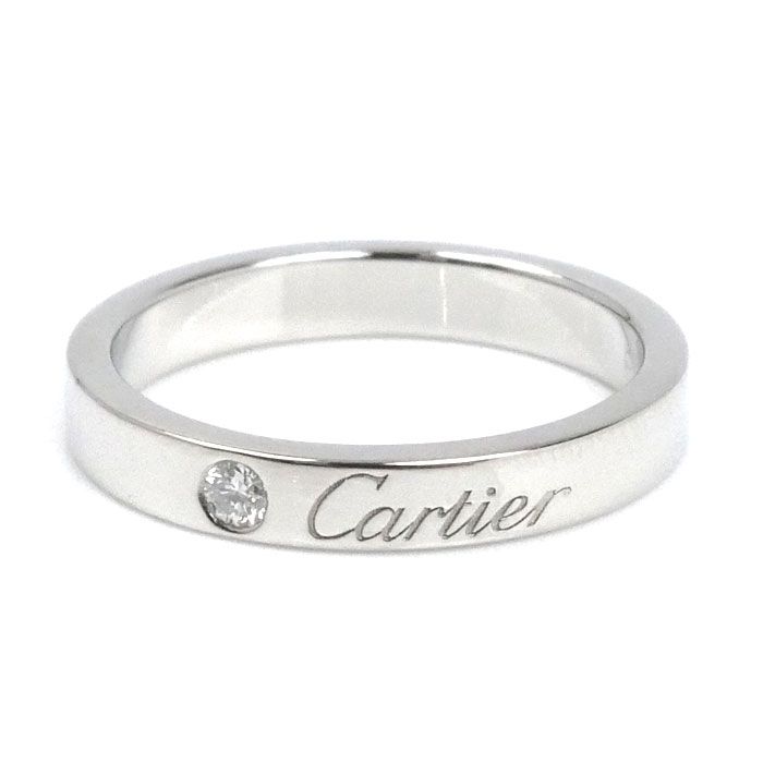 CARTIER カルティエ Pt950プラチナ エングレーブド リング・指輪