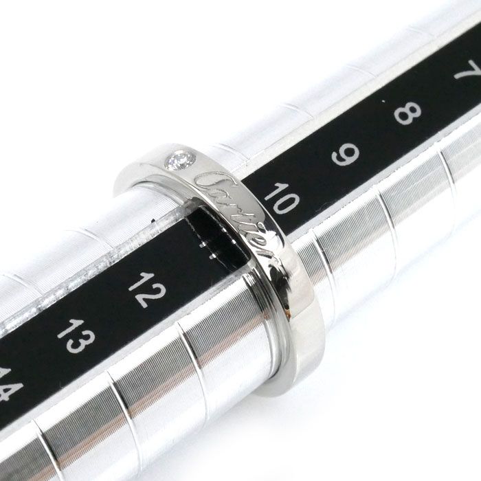 CARTIER カルティエ Pt 950プラチナ エングレーブド リング 指輪 ダイヤモンド 11号 51 5.1 g レディース