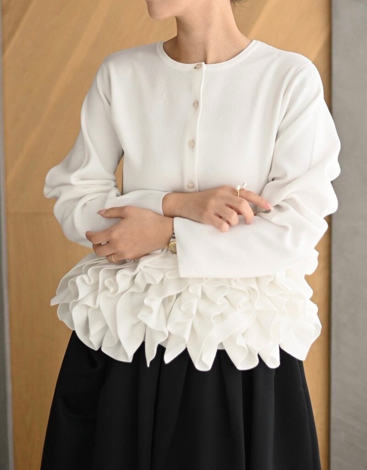 TREFLE+1 トレフルプラスワン　マーガレットカーディガン　ホワイト 3日間限定SALE !!【新品】スワンカーディガン ホワイト◾️ TREFLE＋1