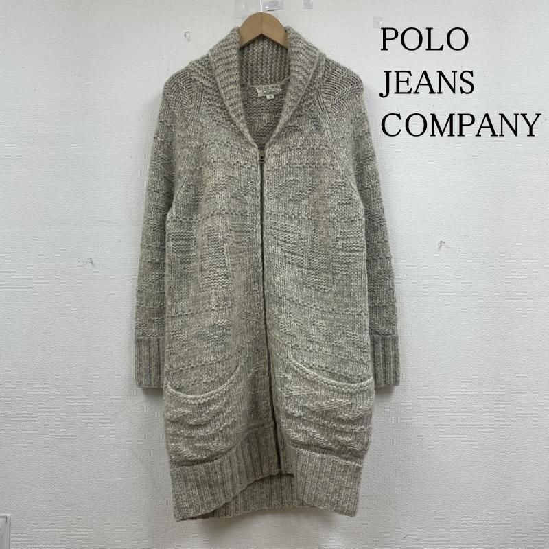 ポロジーンズカンパニー ショールカラー ニット コート カーディガン ジップアップ ジャケット 無地 メンズ M ISItems【USED】【古着】【】50147671