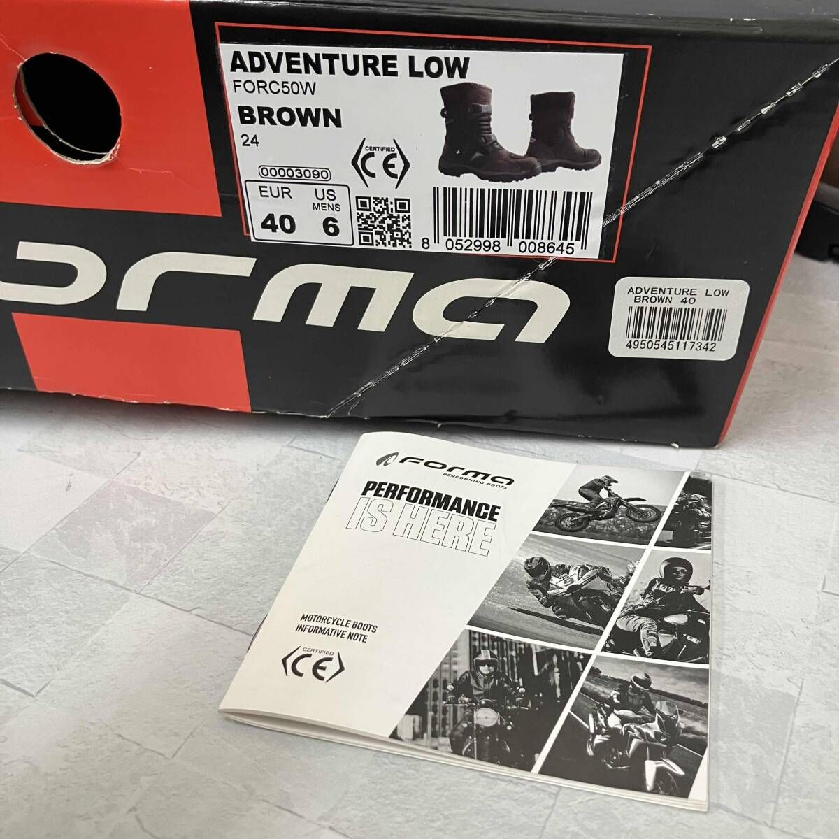 FORMA フォーマ オフロード ブーツ EUR39 バイクウェア ブラウン 【美