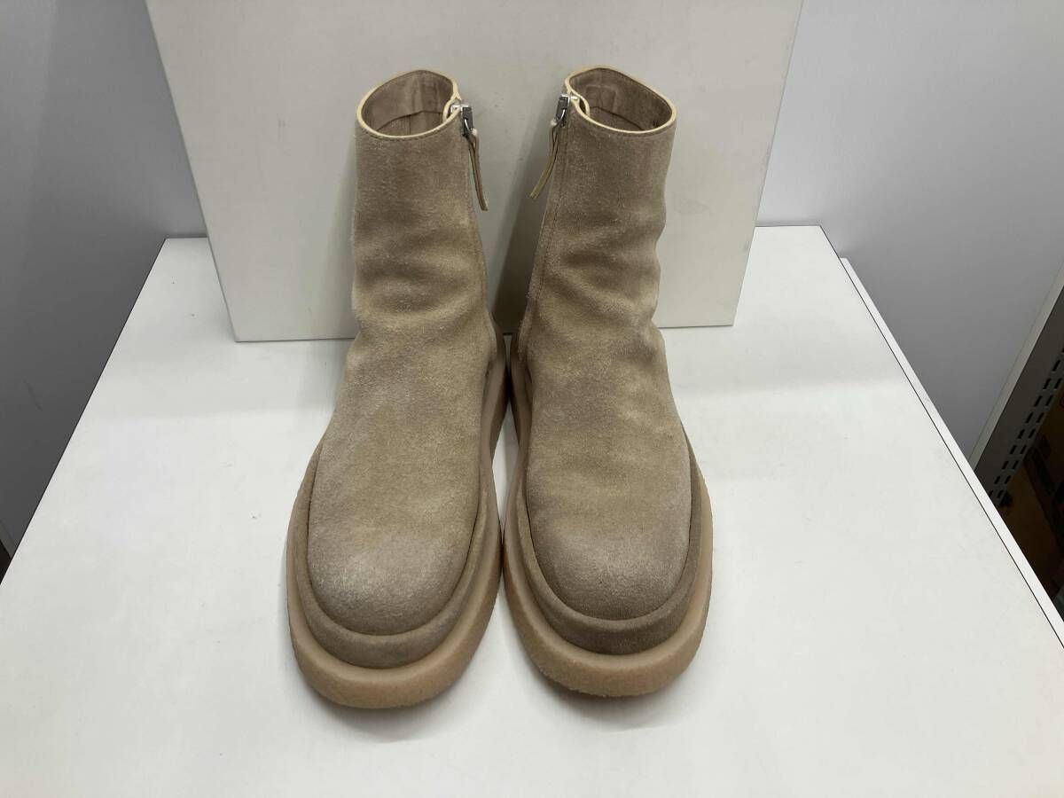 き JIL SANDER ジルサンダー LOW BOOT THICK SUEDE REVERSE DARK SAND ブーツ サイズ41 ベージュ