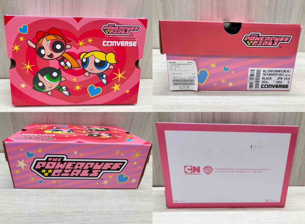 き スニーカー 24 cm 5 SE 183 ALL STAR CHUNKYLINE HI THE POWERPUFF GIRLS コンバース