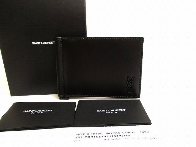 イヴ・サンローラン タイニーカサンドラビルクリップウォレット 【公式