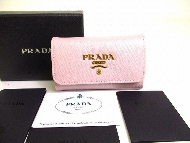 プラダ PRADA サフィアーノ レザー 4連 キーケース キーリング メンズ レディース