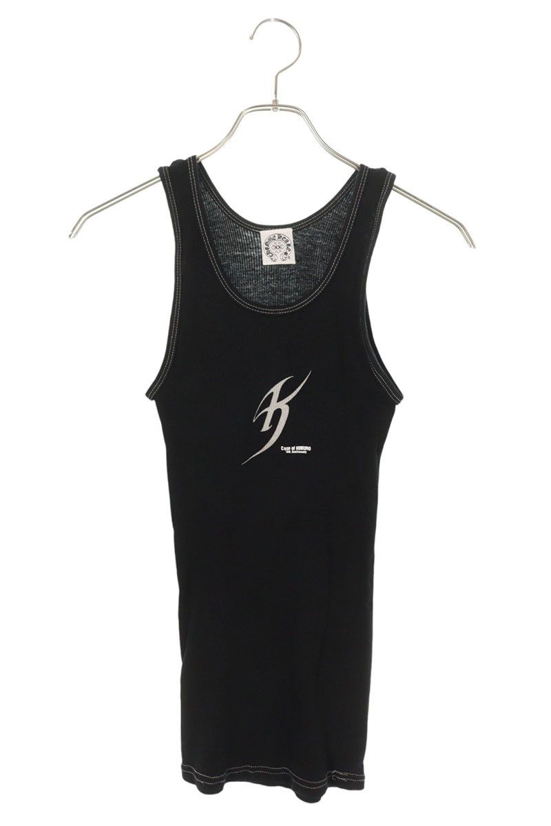 氷室京介✖️クロムハーツ　タンクトップ　ブラック　Sサイズ クロムハーツ 氷室京介ロゴプリントタンクトップ メンズ M - メルカリ