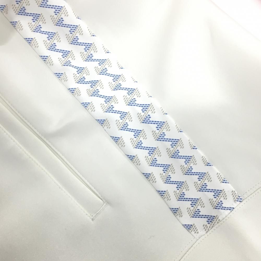 ジャケットブルゾン 白×ブルー