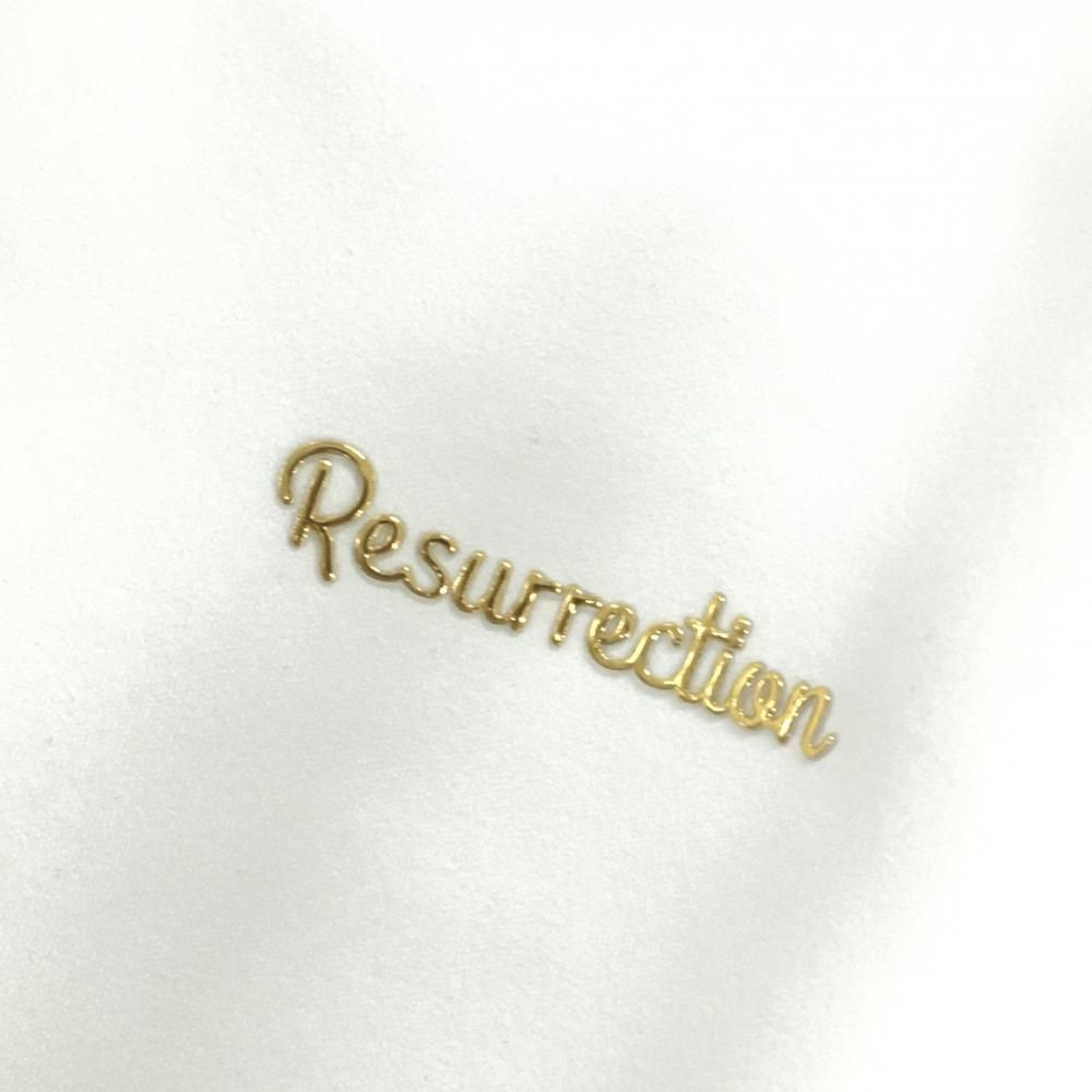 超 レザレクション ジャケットブルゾン 白×ブルー サイド切替総柄 レディース L ゴルフウェア Resurrection ヘッドカバー ジャケット 