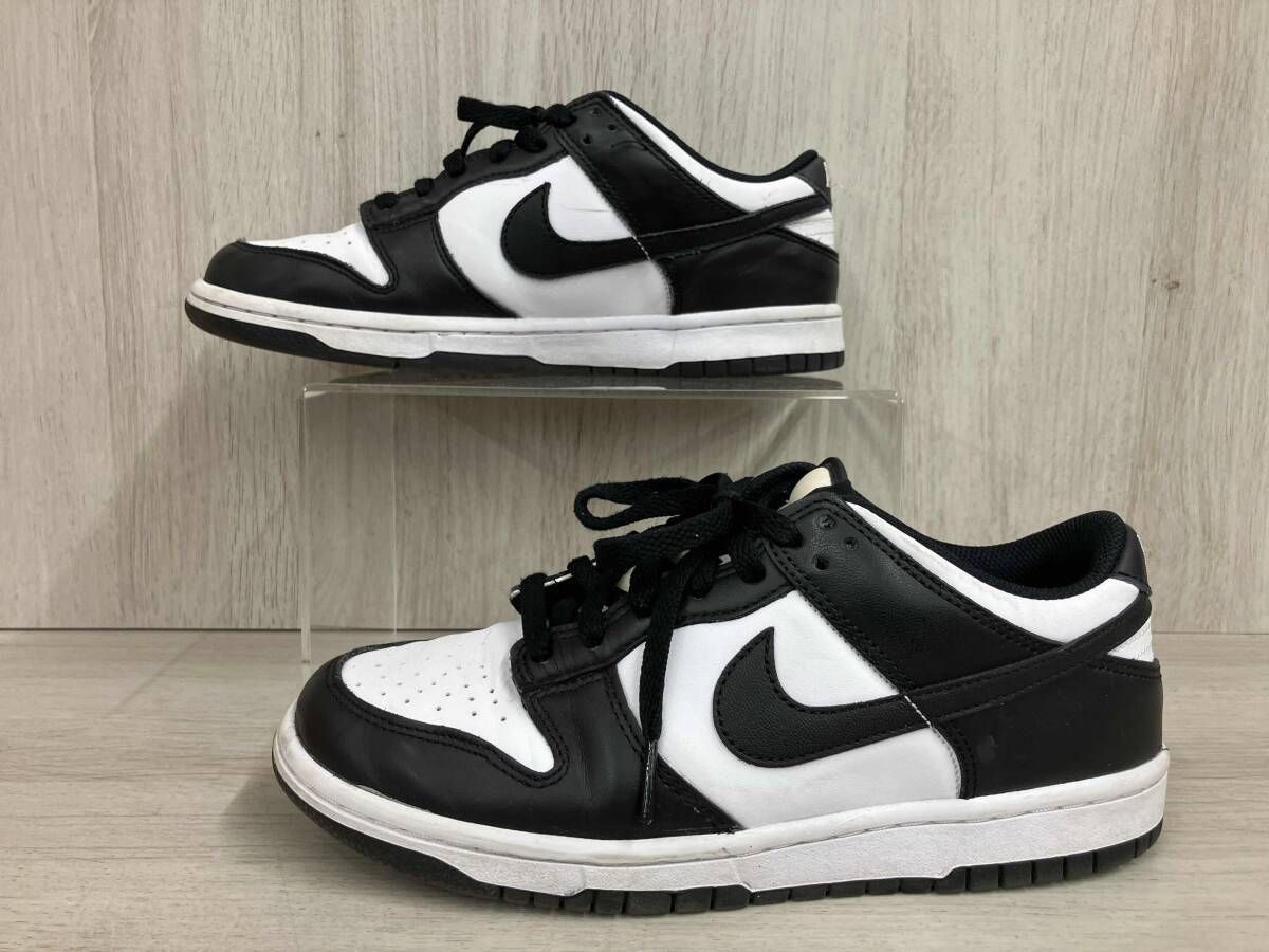 NIKE ナイキ スニーカー DUNK LOW GS ブラック ホワイト 24.5 cm