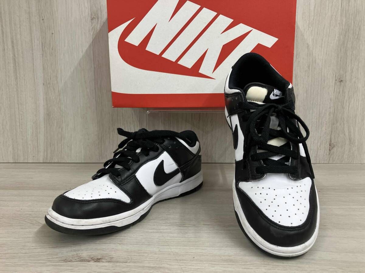 NIKE ナイキ スニーカー DUNK LOW GS ブラック ホワイト 24.5 cm