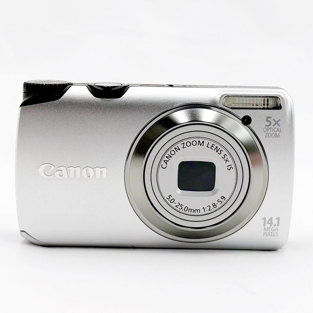 美品】キヤノン CANON PowerShot A3200IS シルバー コンデジ カメラ