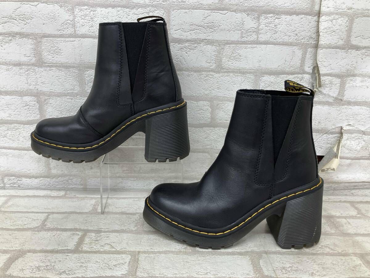 Dr Martens SIDE GORE High heel ドクターマーチン レディース サイズUK 5 ブラック ショートブーツ サイドゴア ヒール