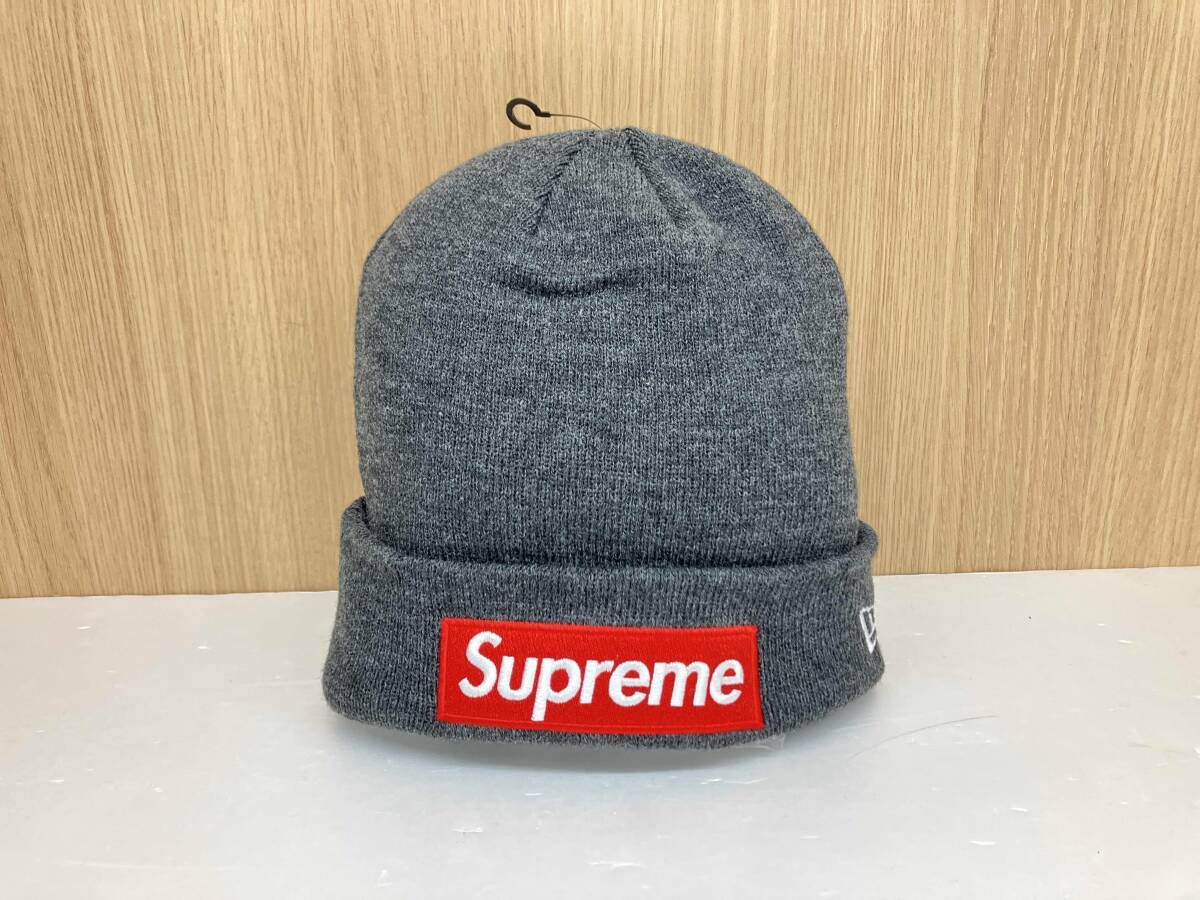 Supreme × ERA シュプリーム×ニューエラ ニット帽 ボックスロゴ ビーニー グレー 通年