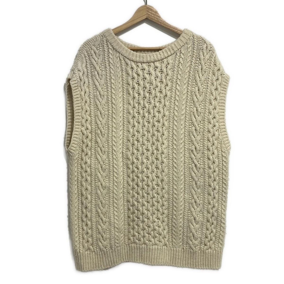 AURALEE オーラリー ノースリーブセーター サイズ1 S レディース アイボリー クルーネック