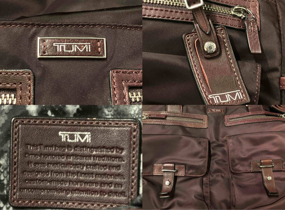 大容量 極美品✨️TUMI トゥミ トートバッグ ナイロン レザー ボルドー 大容量 極美品✨️TUMI トゥミ トートバッグ ナイロン レザー ボルドー