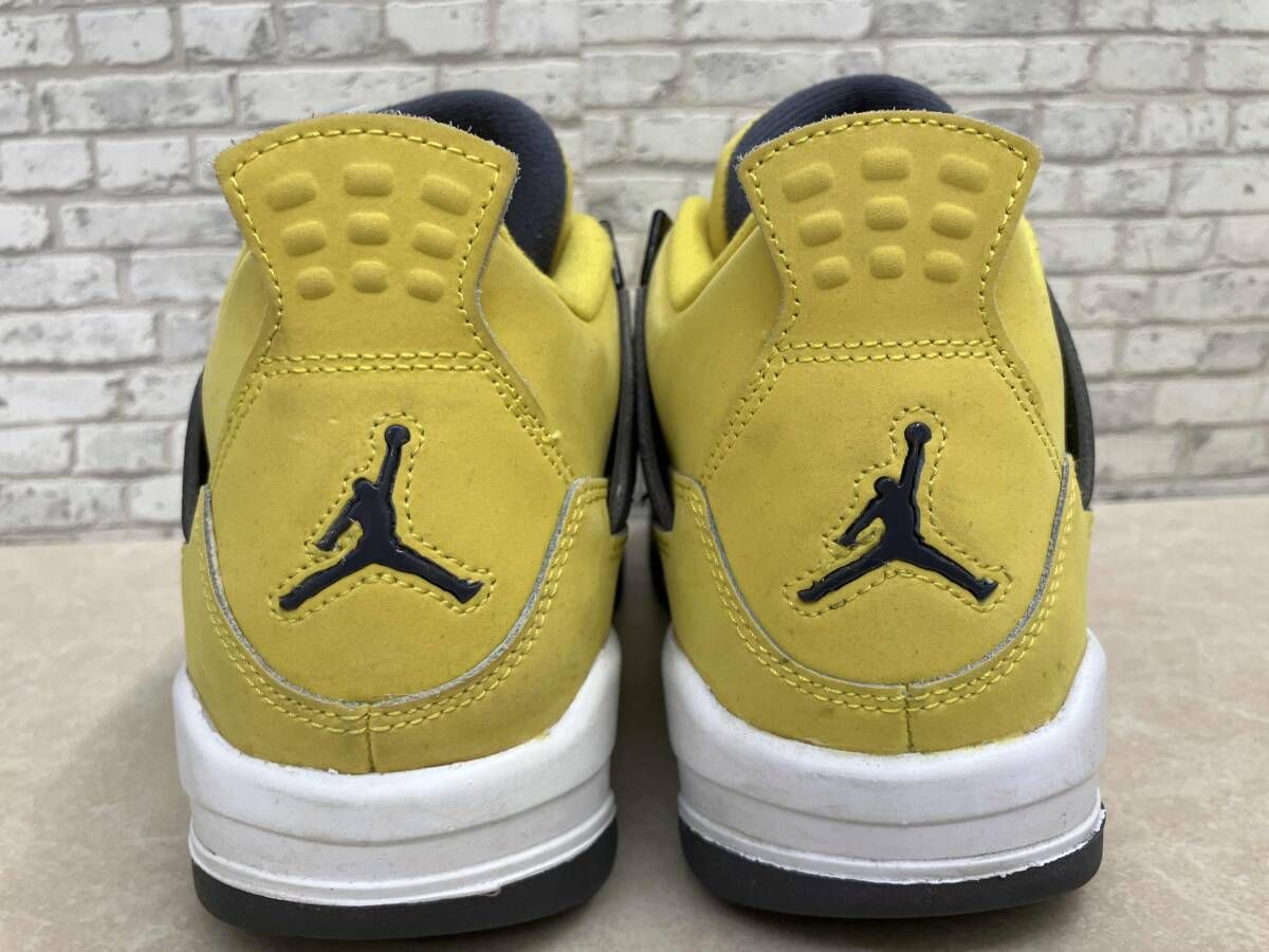 NIKEナイキ AIR JORDAN 4 RETRO GS 408452-700 サイズ24.5 cm イエロー レディース