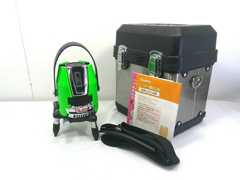 s 25 g-A 792 k Tajima タジマ レーザー墨出し器 ジンバル 乾電池 グリーン ZEROG-KYR ケース付