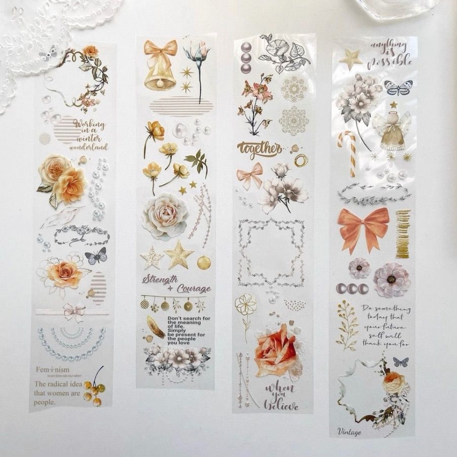 PET 日落大道 6cm×10m 108cm/loop 海外マスキングテープ 海外マステ 花